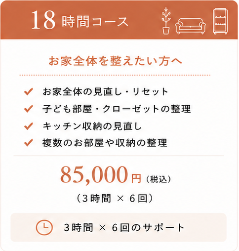 18時間コース 85,000円税込